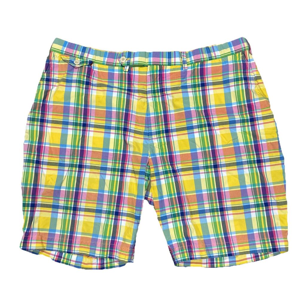 Polo Golf Ralph Lauren Mens Plaid Shorts Spring Summer Casual Size 40